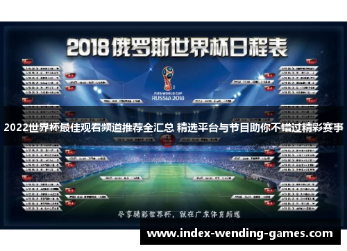 2022世界杯最佳观看频道推荐全汇总 精选平台与节目助你不错过精彩赛事